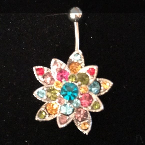 Jewelry - Flower Crystal Belly Ring Jewelry